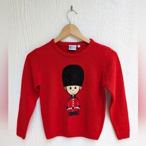 The Great British Collection Red Guardsman Plush Bearskin Hat Sweater Unisex 7-8
